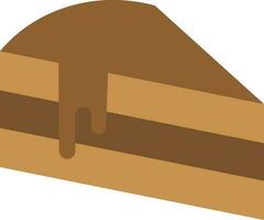 Chocolate cake piece icon vector image. Suitable for mobile apps, web apps and print media.