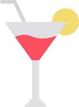 Cocktail glass icon vector image. Suitable for mobile apps, web apps and print media.