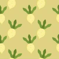 turnip seamless pattern vector illustration