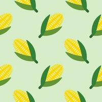 maíz sin costura modelo vector ilustración