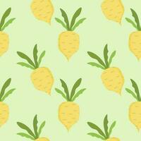 turnip seamless pattern vector illustration