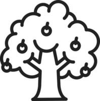 Fruit Tree icon vector image. Suitable for mobile apps, web apps and print media.