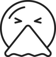 Sneezing Face icon vector image. Suitable for mobile apps, web apps and print media.