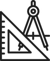 Geometry Tools icon vector image. Suitable for mobile apps, web apps and print media.