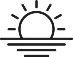 Sunset icon vector image. Suitable for mobile apps, web apps and print media.