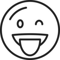 Winking Face with Tongue icon vector image. Suitable for mobile apps, web apps and print media.