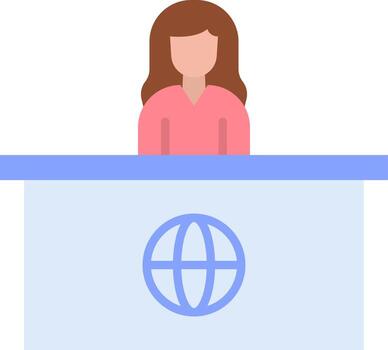 Female Anchor icon vector image. Suitable for mobile apps, web apps and print media.