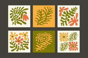 Modern abstract botanical vector arts