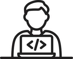 Programmer icon vector image. Suitable for mobile apps, web apps and print media.