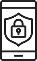 Secure Device icon vector image. Suitable for mobile apps, web apps and print media.
