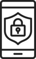 Secure Device icon vector image. Suitable for mobile apps, web apps and print media.