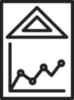 Set Square and Graph icon vector image. Suitable for mobile apps, web apps and print media.