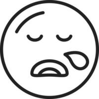 Sleepy Face icon vector image. Suitable for mobile apps, web apps and print media.