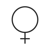 Female Sign icon vector image. Suitable for mobile apps, web apps and print media.