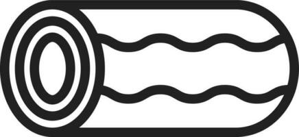 Cream swiss roll icon vector image. Suitable for mobile apps, web apps and print media.