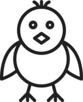 Front-Facing Baby Chick icon vector image. Suitable for mobile apps, web apps and print media.