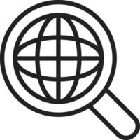 Global Search icon vector image. Suitable for mobile apps, web apps and print media.