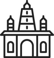 Hindu Temple icon vector image. Suitable for mobile apps, web apps and print media.