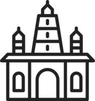 Hindu Temple icon vector image. Suitable for mobile apps, web apps and print media.