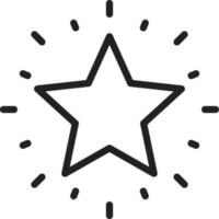 Glowing Star icon vector image. Suitable for mobile apps, web apps and print media.