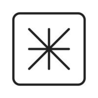 Keycap Asterisk icon vector image. Suitable for mobile apps, web apps and print media.