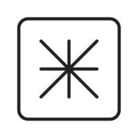 Keycap Asterisk icon vector image. Suitable for mobile apps, web apps and print media.