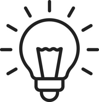 Light Bulb icon vector image. Suitable for mobile apps, web apps and print media.