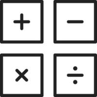 matemáticas símbolos icono vector imagen. adecuado para móvil aplicaciones, web aplicaciones y impresión medios de comunicación.