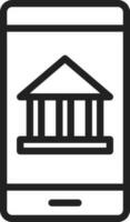 Mobile Banking icon vector image. Suitable for mobile apps, web apps and print media.