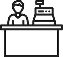 Cashier icon vector image. Suitable for mobile apps, web apps and print media.