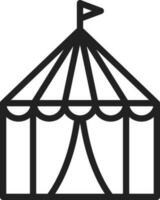 Circus Tent icon vector image. Suitable for mobile apps, web apps and print media.