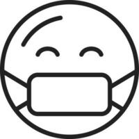 Face with Medical Mask icon vector image. Suitable for mobile apps, web apps and print media.