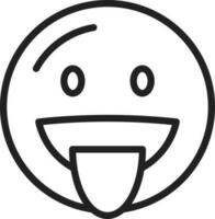 Face with Tongue icon vector image. Suitable for mobile apps, web apps and print media.