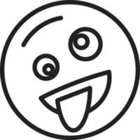 Zany Face icon vector image. Suitable for mobile apps, web apps and print media.