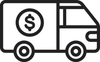 Cash Transfer Vehicle icon vector image. Suitable for mobile apps, web apps and print media.