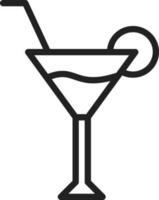 Cocktail glass icon vector image. Suitable for mobile apps, web apps and print media.