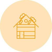 House with Snow Vector Icon