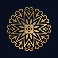 Floral Golden Mandala Design Background vector