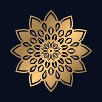 Mandala background with Elegant golden arabesque pattern gold color. vector