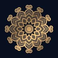 Cute Golden Mandala Design Background vector