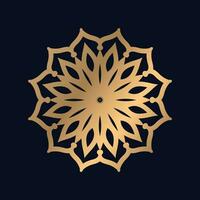 Gold Color Islamic Pattern Mandala Design Background vector