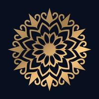 Mandala background with Abstract golden arabesque pattern gold color vector