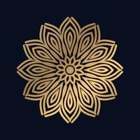 Mandala background with Beautiful golden arabesque pattern gold color vector