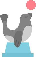 Sea Dog Performing icon vector image. Suitable for mobile apps, web apps and print media.