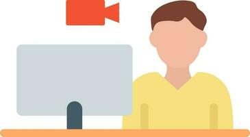 Video Call icon vector image. Suitable for mobile apps, web apps and print media.