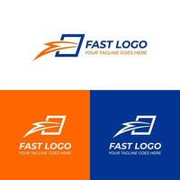 Fast fly box Logo Vector Design with turbo, box logo, cargo logo, fast logo