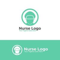 enfermero logo vector diseño, salud logo diseño, médico personal, salud, clínica logo