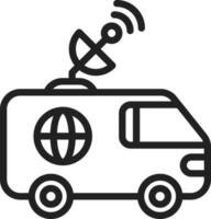 News Van icon vector image. Suitable for mobile apps, web apps and print media.