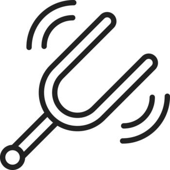 musical tenedor icono vector imagen. adecuado para móvil aplicaciones, web aplicaciones y impresión medios de comunicación.