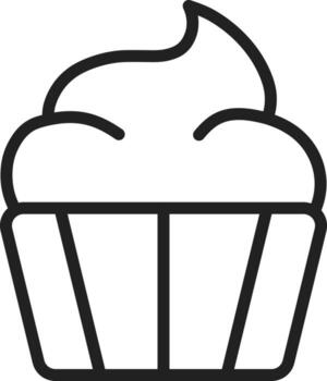Muffin icon vector image. Suitable for mobile apps, web apps and print media.